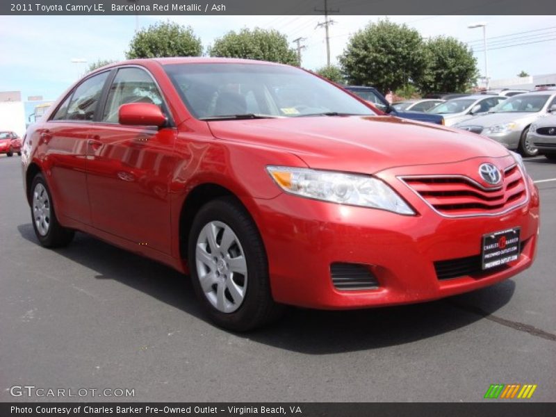 Barcelona Red Metallic / Ash 2011 Toyota Camry LE