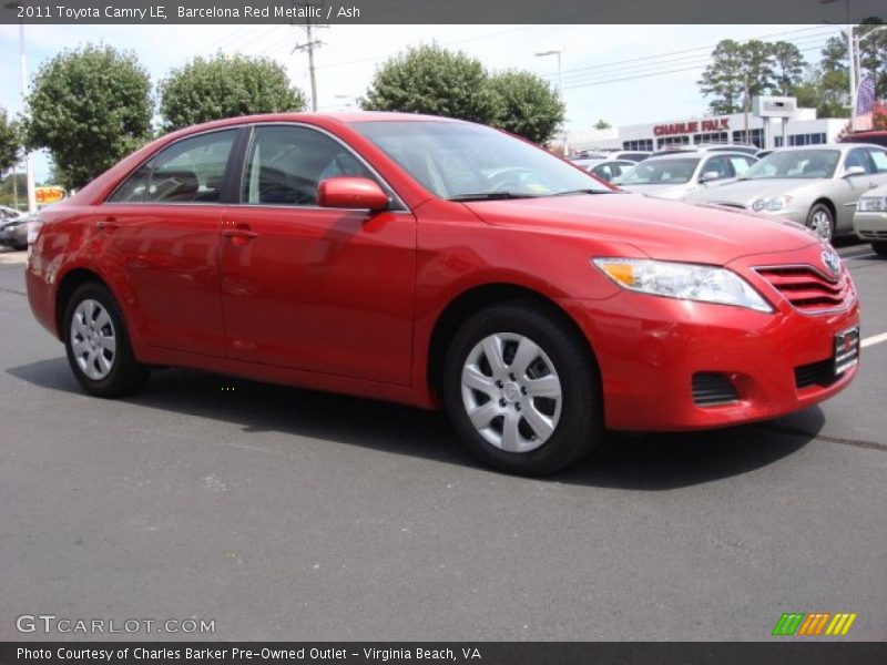 Barcelona Red Metallic / Ash 2011 Toyota Camry LE