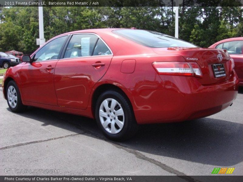 Barcelona Red Metallic / Ash 2011 Toyota Camry LE