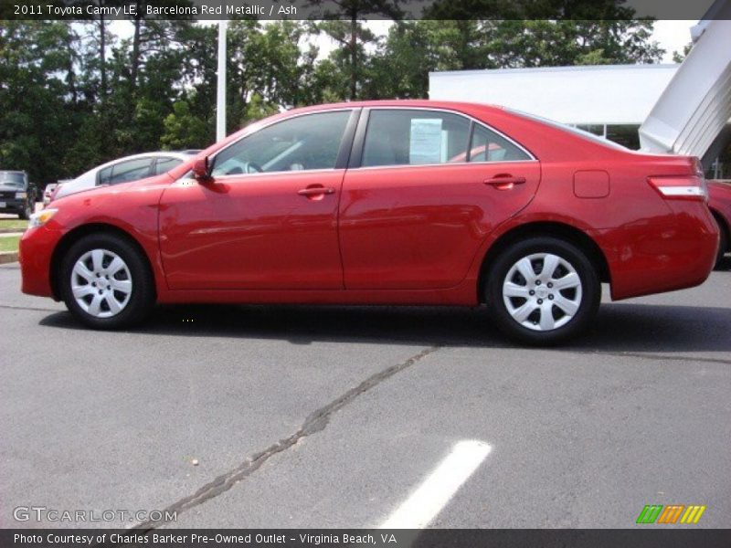 Barcelona Red Metallic / Ash 2011 Toyota Camry LE