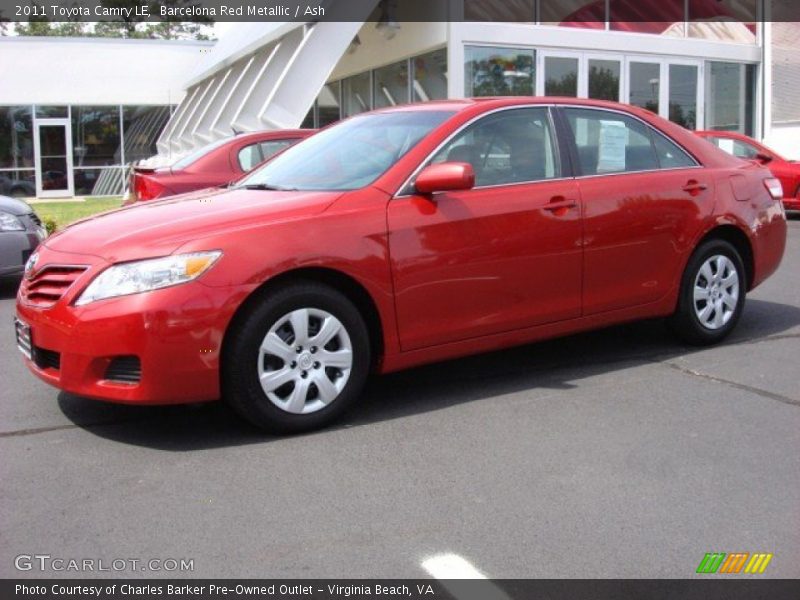 Barcelona Red Metallic / Ash 2011 Toyota Camry LE