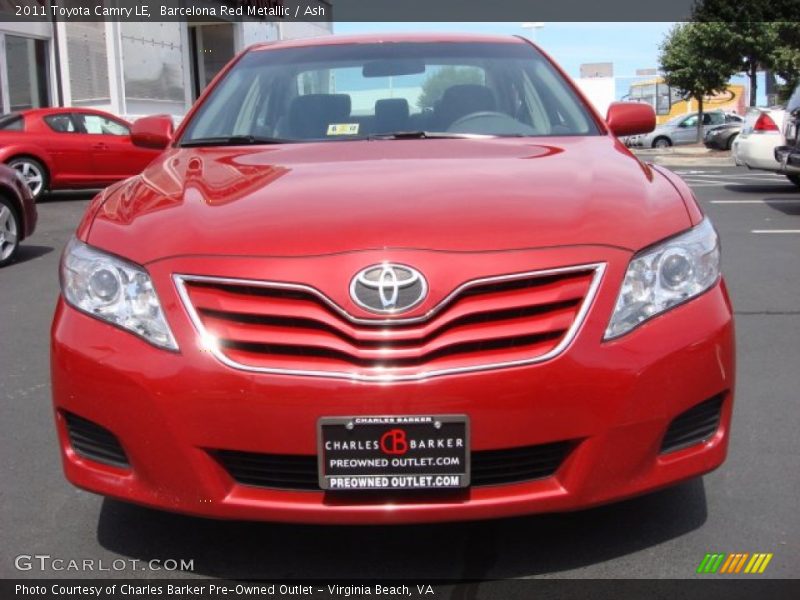 Barcelona Red Metallic / Ash 2011 Toyota Camry LE