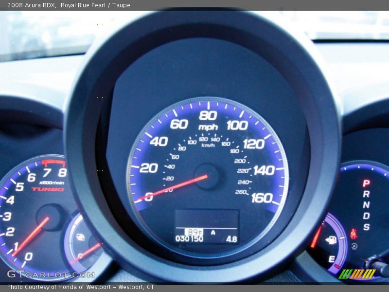 Royal Blue Pearl / Taupe 2008 Acura RDX