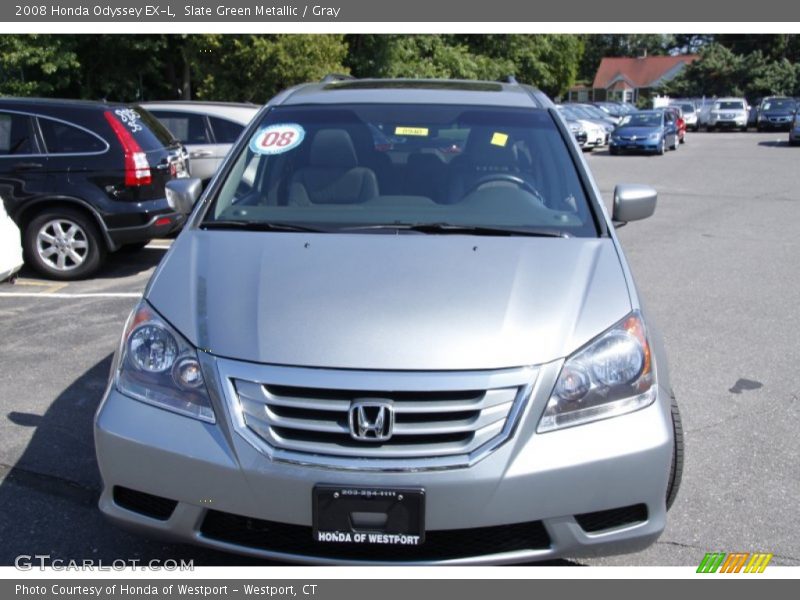 Slate Green Metallic / Gray 2008 Honda Odyssey EX-L