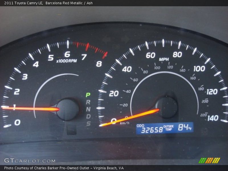 Barcelona Red Metallic / Ash 2011 Toyota Camry LE