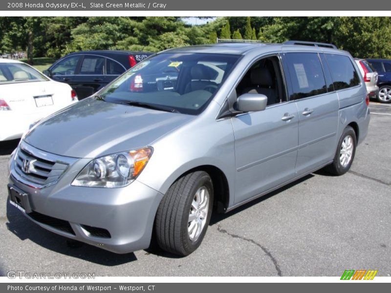 Slate Green Metallic / Gray 2008 Honda Odyssey EX-L