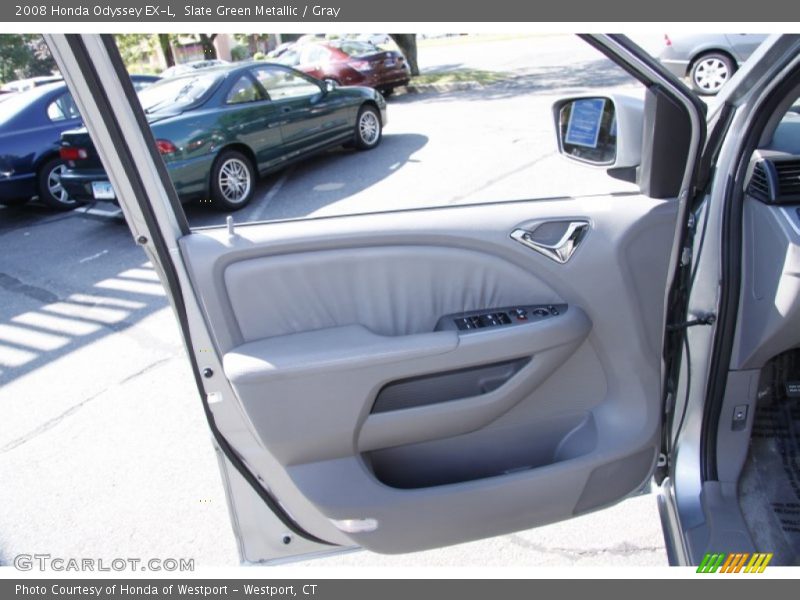 Slate Green Metallic / Gray 2008 Honda Odyssey EX-L