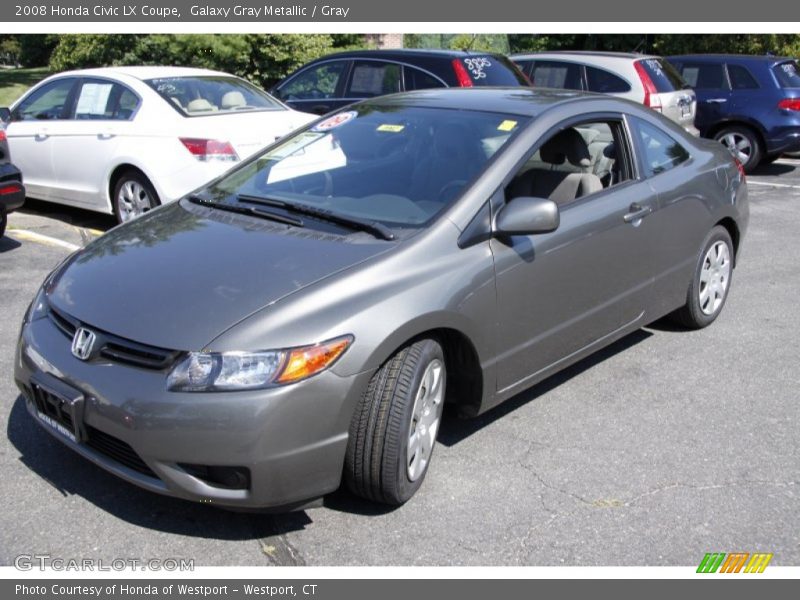 Galaxy Gray Metallic / Gray 2008 Honda Civic LX Coupe