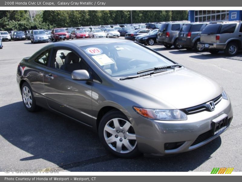 Galaxy Gray Metallic / Gray 2008 Honda Civic LX Coupe