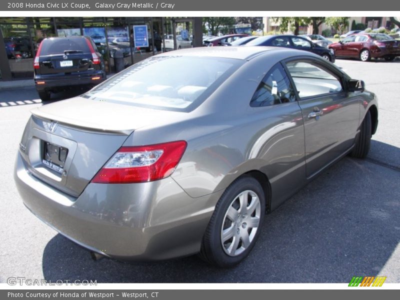Galaxy Gray Metallic / Gray 2008 Honda Civic LX Coupe