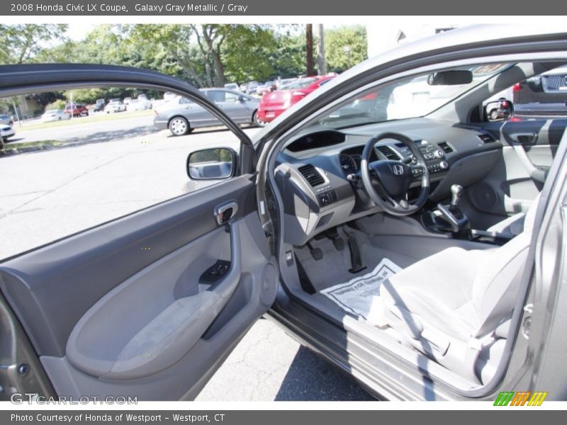 Galaxy Gray Metallic / Gray 2008 Honda Civic LX Coupe