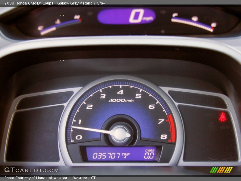 Galaxy Gray Metallic / Gray 2008 Honda Civic LX Coupe