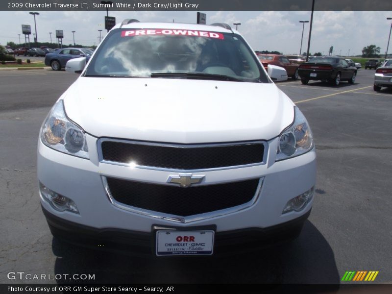 Summit White / Dark Gray/Light Gray 2009 Chevrolet Traverse LT