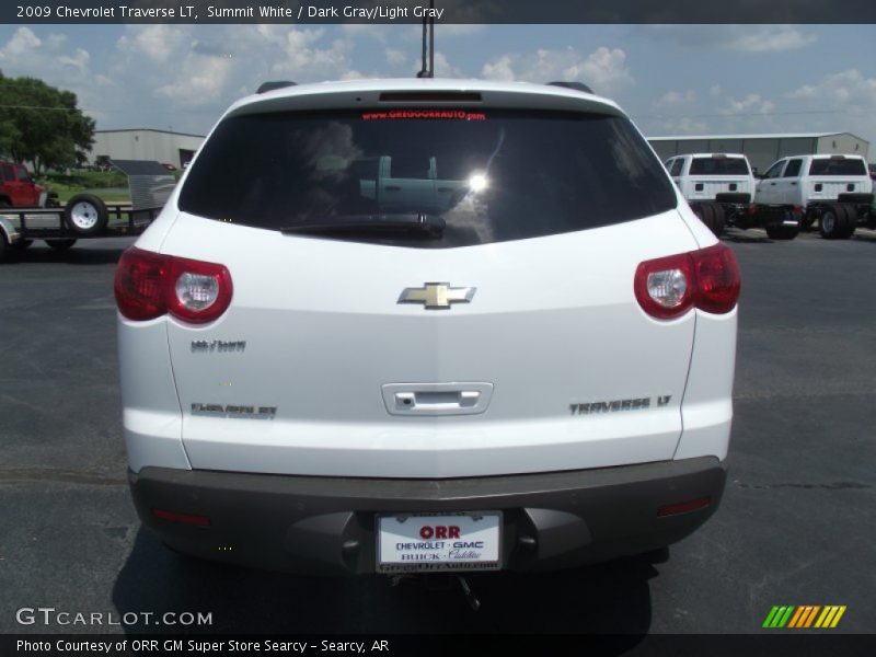 Summit White / Dark Gray/Light Gray 2009 Chevrolet Traverse LT