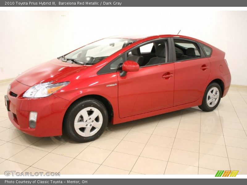 Barcelona Red Metallic / Dark Gray 2010 Toyota Prius Hybrid III