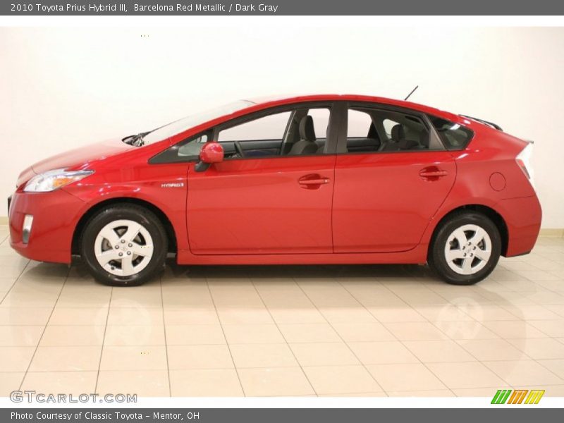 Barcelona Red Metallic / Dark Gray 2010 Toyota Prius Hybrid III