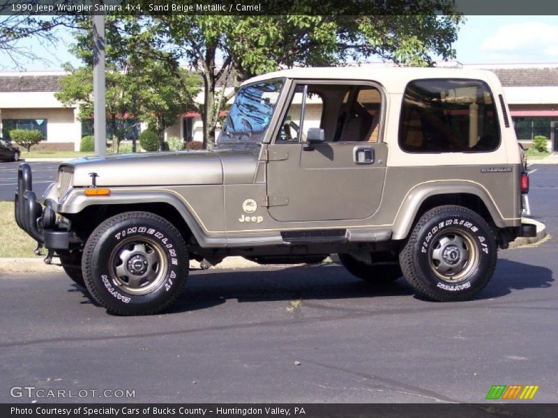 Sand Beige Metallic / Camel 1990 Jeep Wrangler Sahara 4x4
