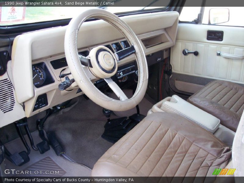 Sand Beige Metallic / Camel 1990 Jeep Wrangler Sahara 4x4