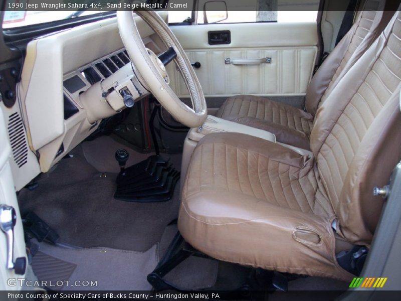 Sand Beige Metallic / Camel 1990 Jeep Wrangler Sahara 4x4