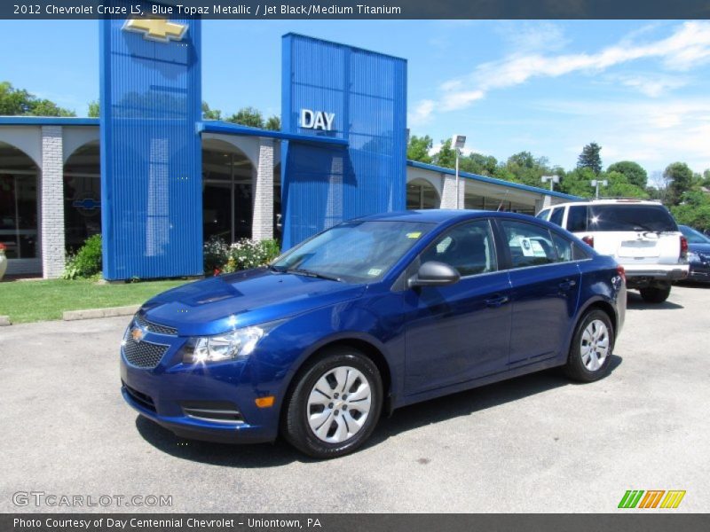 Blue Topaz Metallic / Jet Black/Medium Titanium 2012 Chevrolet Cruze LS