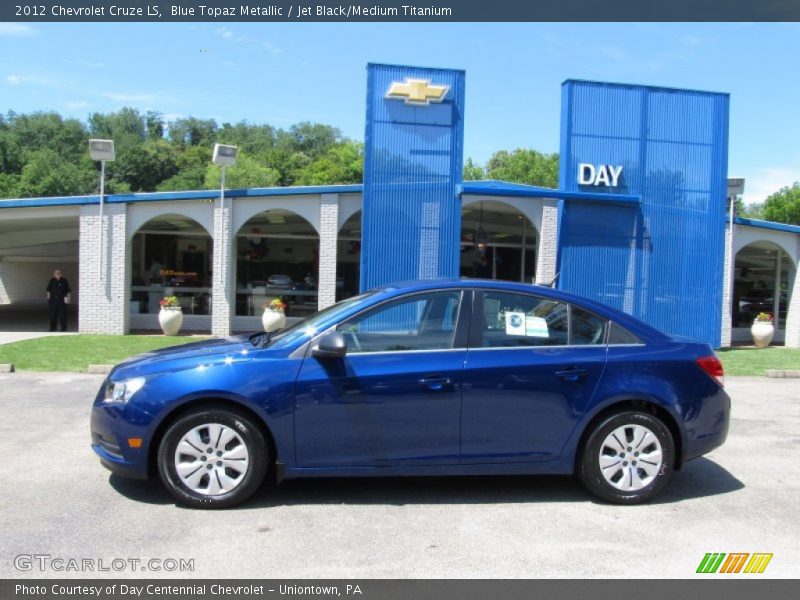 Blue Topaz Metallic / Jet Black/Medium Titanium 2012 Chevrolet Cruze LS