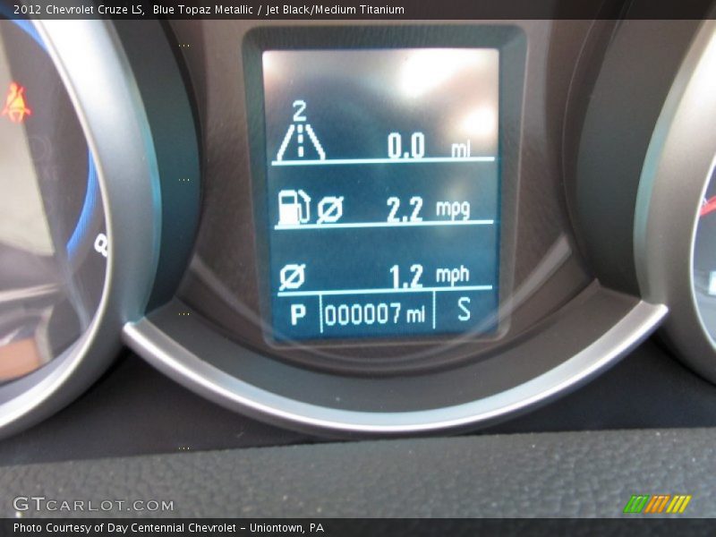 Blue Topaz Metallic / Jet Black/Medium Titanium 2012 Chevrolet Cruze LS