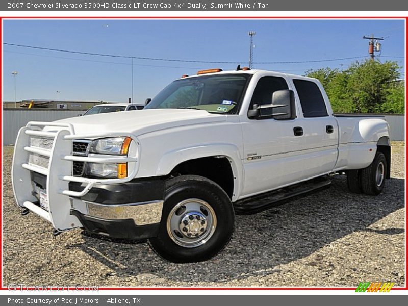 Summit White / Tan 2007 Chevrolet Silverado 3500HD Classic LT Crew Cab 4x4 Dually