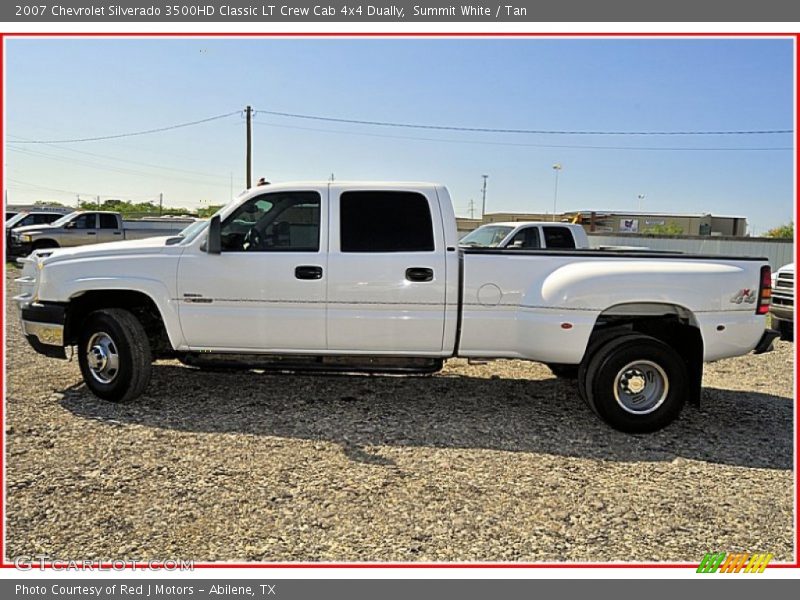 Summit White / Tan 2007 Chevrolet Silverado 3500HD Classic LT Crew Cab 4x4 Dually