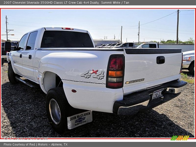 Summit White / Tan 2007 Chevrolet Silverado 3500HD Classic LT Crew Cab 4x4 Dually