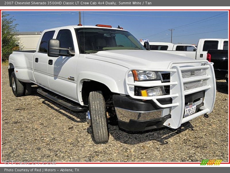 Summit White / Tan 2007 Chevrolet Silverado 3500HD Classic LT Crew Cab 4x4 Dually