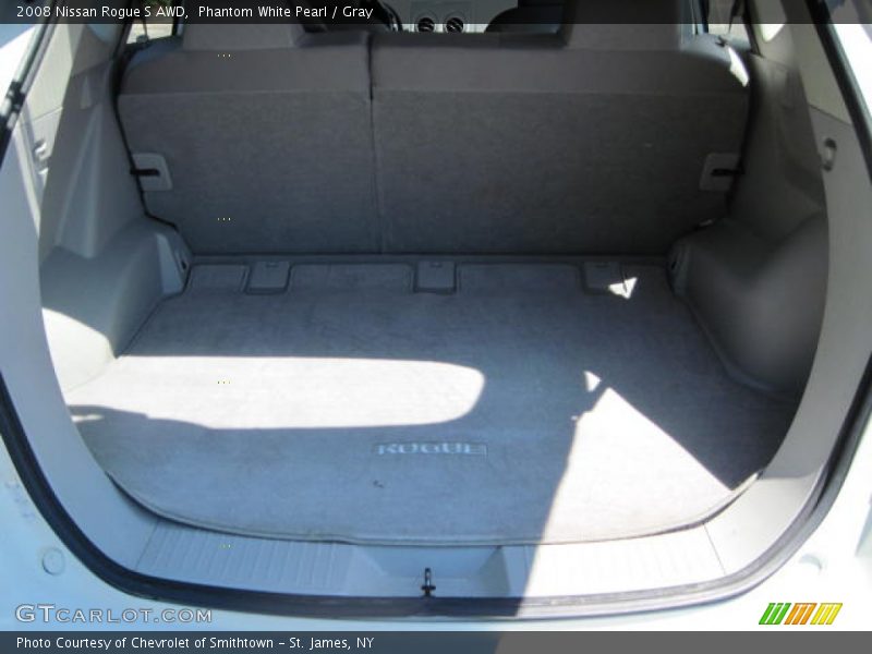 Phantom White Pearl / Gray 2008 Nissan Rogue S AWD