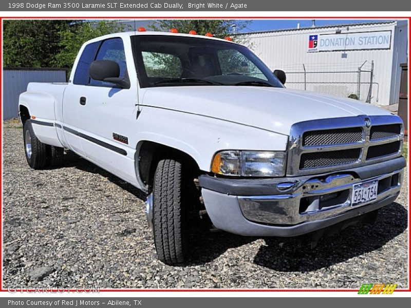 Bright White / Agate 1998 Dodge Ram 3500 Laramie SLT Extended Cab Dually
