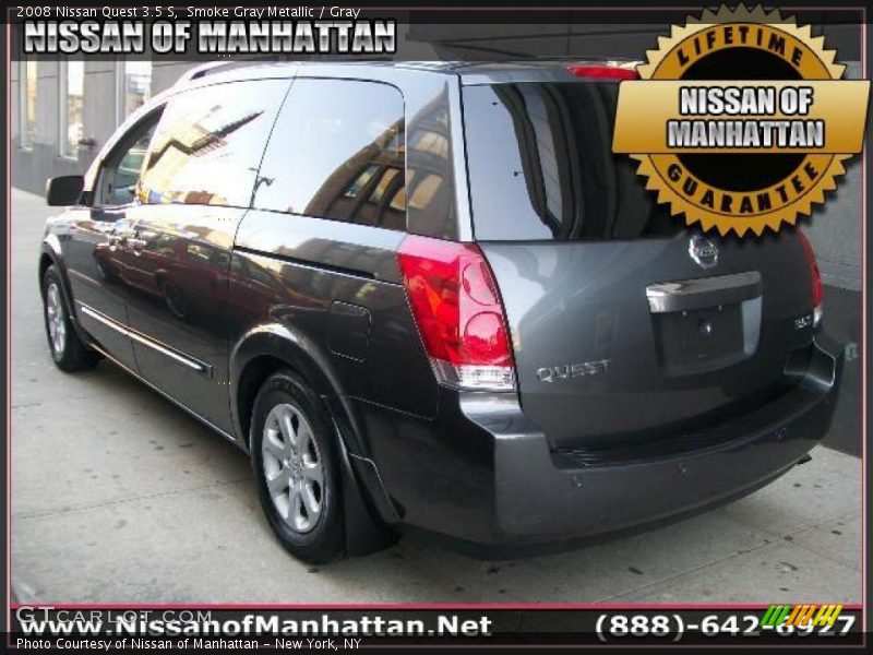 Smoke Gray Metallic / Gray 2008 Nissan Quest 3.5 S