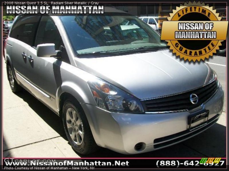 Radiant Silver Metallic / Gray 2008 Nissan Quest 3.5 SL