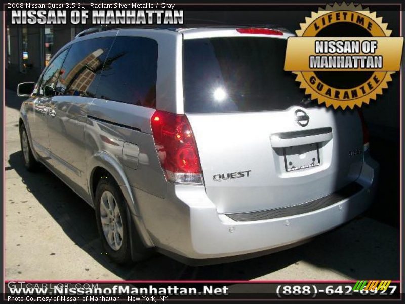 Radiant Silver Metallic / Gray 2008 Nissan Quest 3.5 SL