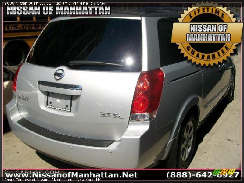 Radiant Silver Metallic / Gray 2008 Nissan Quest 3.5 SL