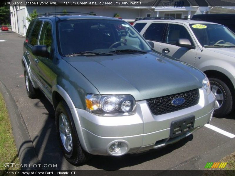 Titanium Green Metallic / Medium/Dark Pebble 2006 Ford Escape Hybrid 4WD