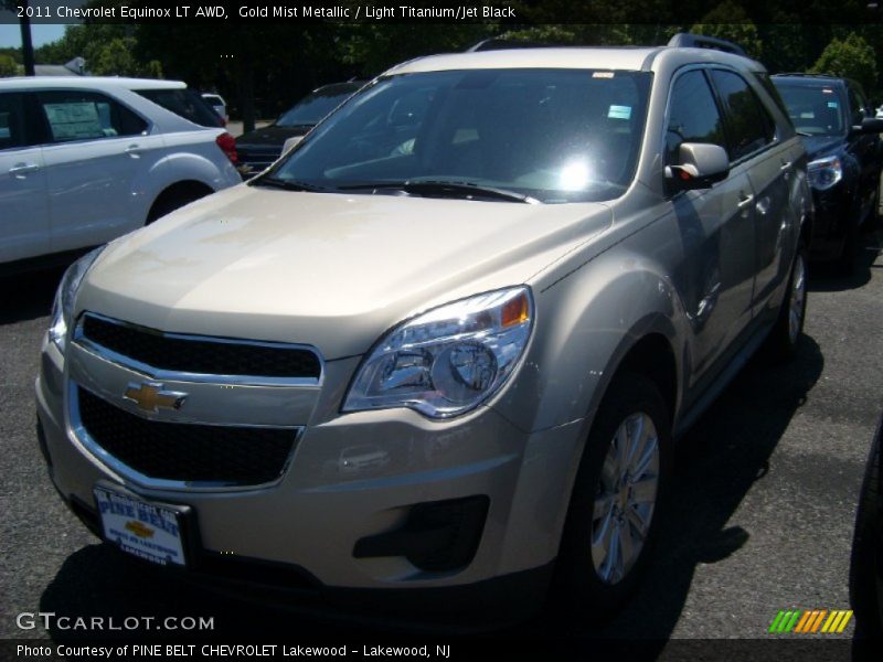 Gold Mist Metallic / Light Titanium/Jet Black 2011 Chevrolet Equinox LT AWD