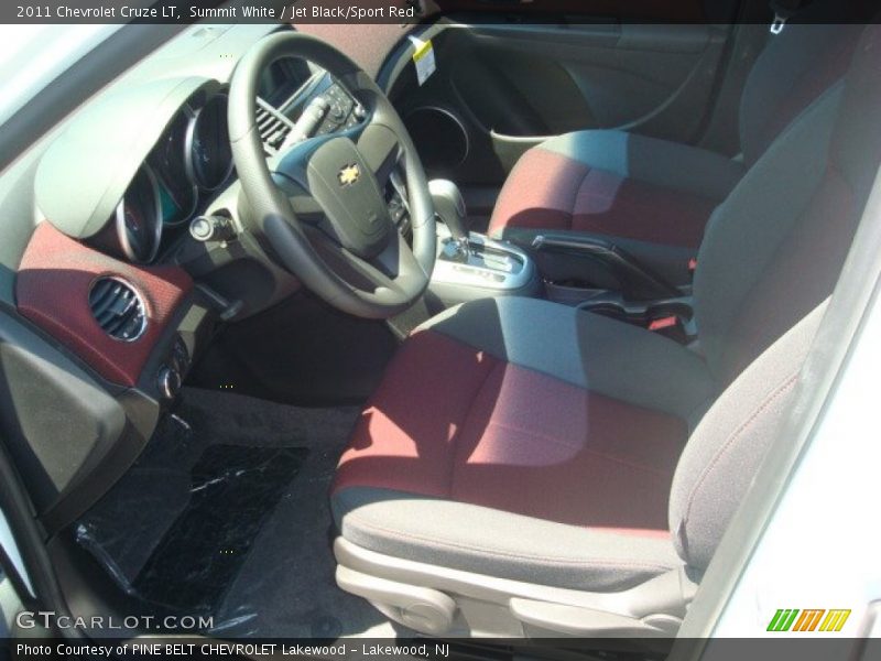 Summit White / Jet Black/Sport Red 2011 Chevrolet Cruze LT