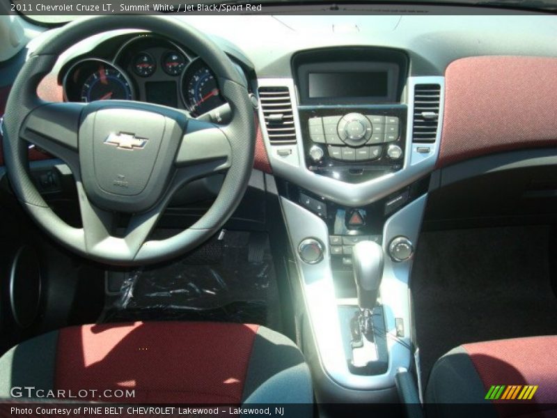 Summit White / Jet Black/Sport Red 2011 Chevrolet Cruze LT