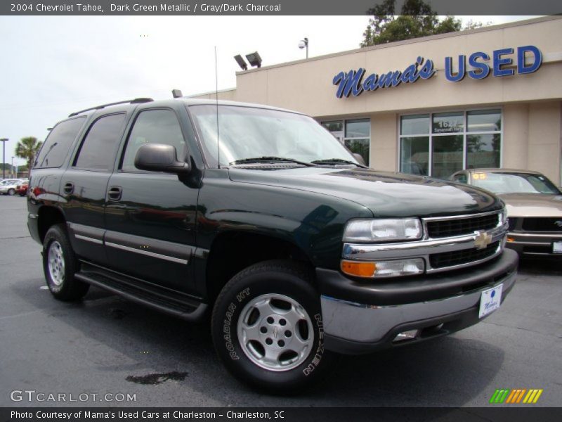 Dark Green Metallic / Gray/Dark Charcoal 2004 Chevrolet Tahoe