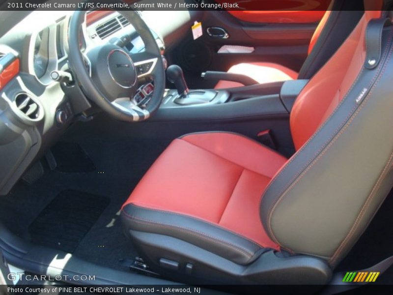  2011 Camaro LT/RS Convertible Inferno Orange/Black Interior