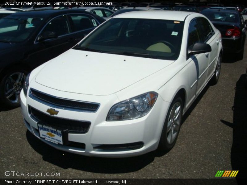 Summit White / Cocoa/Cashmere 2012 Chevrolet Malibu LS