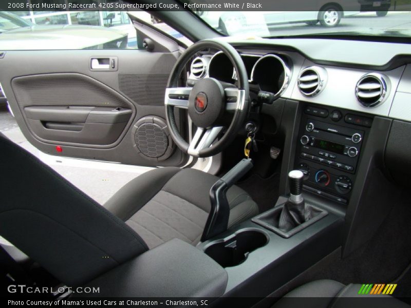 Performance White / Black 2008 Ford Mustang Racecraft 420S Supercharged Coupe