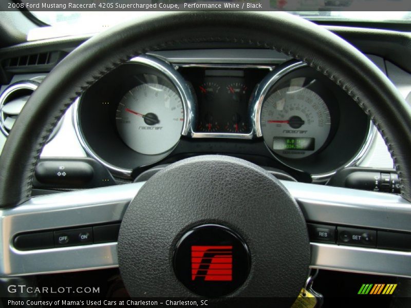 Performance White / Black 2008 Ford Mustang Racecraft 420S Supercharged Coupe