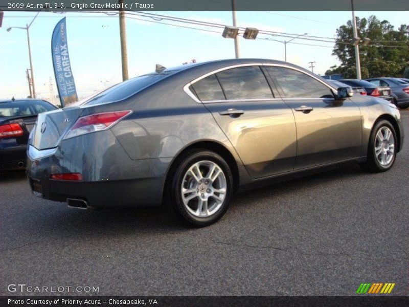 Grigio Gray Metallic / Taupe 2009 Acura TL 3.5