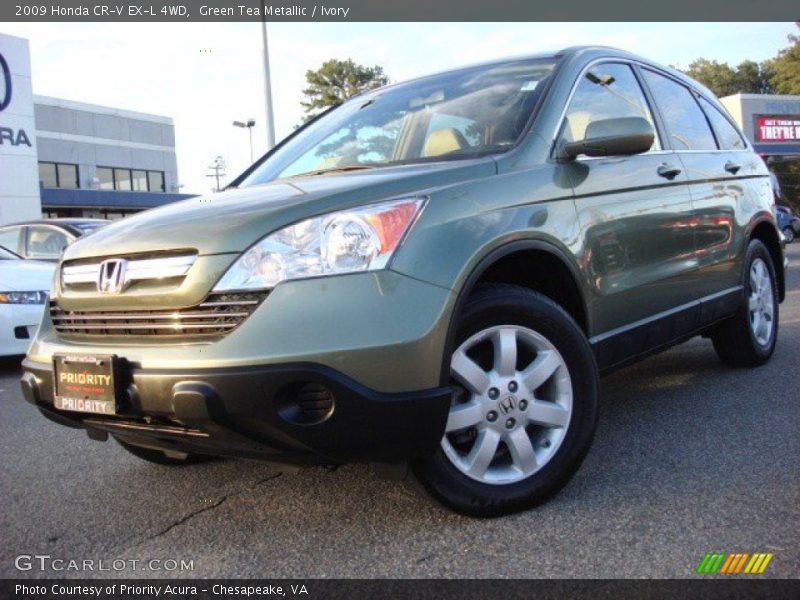 Green Tea Metallic / Ivory 2009 Honda CR-V EX-L 4WD