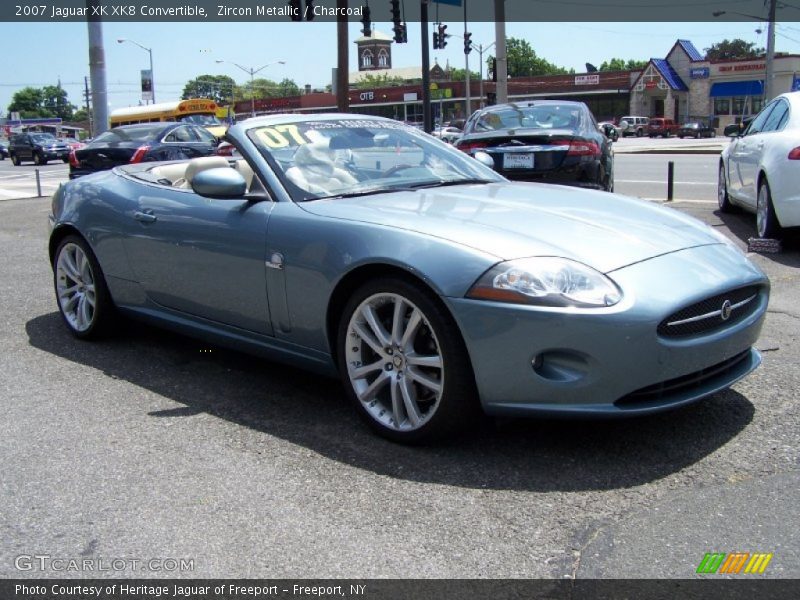 Zircon Metallic / Charcoal 2007 Jaguar XK XK8 Convertible