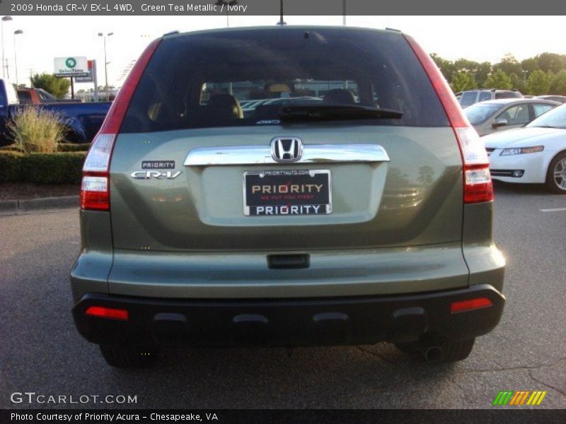 Green Tea Metallic / Ivory 2009 Honda CR-V EX-L 4WD