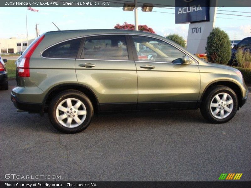 Green Tea Metallic / Ivory 2009 Honda CR-V EX-L 4WD